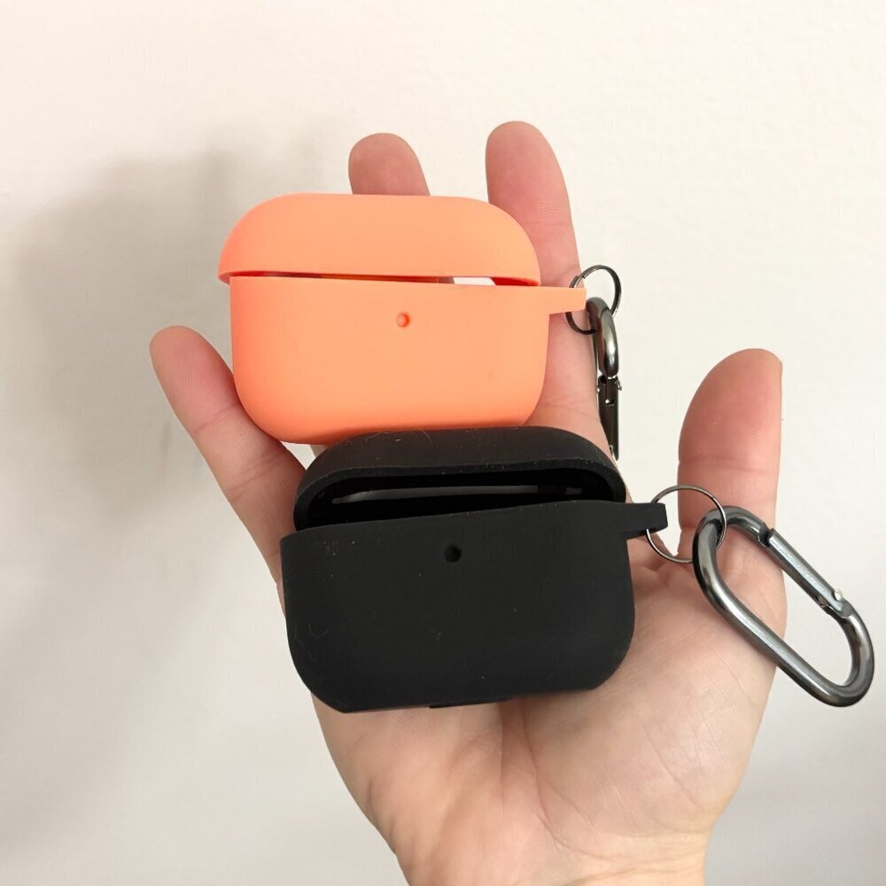 NEW Pair of Black & Orange Apple Pro IIAirpod Silicone Cases